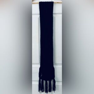 Banana Republic Black Knit Scarf with Fringe